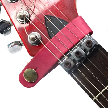 1 Vnt Akustinės Gitaros Kaklo Dirželis Mygtuką Headstock Adapteris Sintetinės Odos su Metaliniu Užtrauktuku Gitara, Dalys ir Priedai