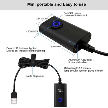 2 in 1 Automatinis Pelės Jiggler Perkraustymas USB Disko-nemokamai Neaptinkamas Jungiklis Micro Kontrolieriaus Tarnyba Anti-miego Prietaisas