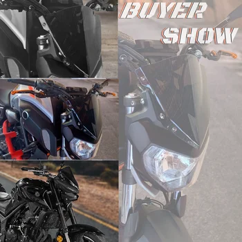 2019 MT07 MT 07 Vėjo Ekranas Skydas Yamaha MT-07 2018-2020 Motociklo Priekinio stiklo priekinio, galinio Stiklo Reflektoriai Raštas Priedai