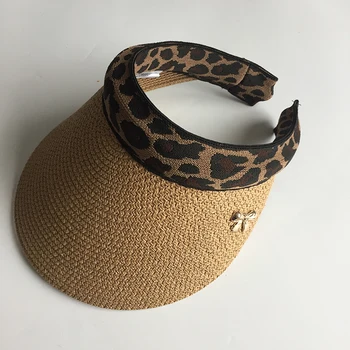 2019 Naujas Moters Saulės Skrybėlės Moterų Leopard Bowknot Kepurės Snapeliu Hand Made 