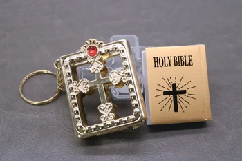 3 Biblijos Knygos Plastiko Box Key Chain Krikščionių Koranas Royal Knygos Skaityti Pakabukas Automobilio Raktų Žiedas Religinių Juvelyrikos