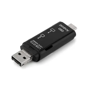3 in 1 USB 3.1 Kortelių Skaitytuvas SD Micro SD TF Card Reader C Tipo USB C Micro USB Atminties OTG Kortelių Skaitytuvas Telefono Kamera Tabletės