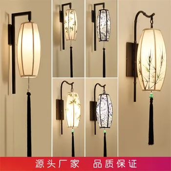 6 rūšių Kinų Stiliaus Audinio Sienos Lempos LED kutas Sienų apšvietimo Įranga Gyvenimo Kambario, Miegamasis Laiptai Veranda Wandlamp Luminaria