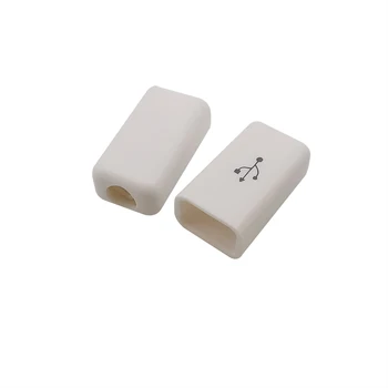 8mm Micro USB Male Plug Jungtis Su Balto Plastiko Dangtelis Lydmetalis Tipo 4 in 1 