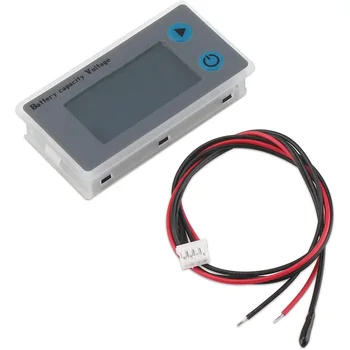 Baterija Stebėti, 10-100V Skaitmeninis Akumuliatoriaus Talpa Testeris Procentinio Lygio voltmetras 12V 24V 36V 48V LCD Ekrano Indikatorius