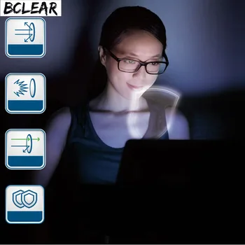 BCLEAR 1.56 Indeksas Asferiniai Anti-blue Ray Lęšiai Perėjimų Photochromic Lęšiai Vieno Objektyvo Matymo Vasaros Chameleonas Pilka Trumparegystė