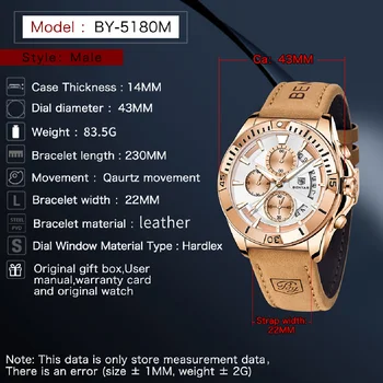 BENYAR 2021 Sporto Kvarciniai Laikrodžiai Mados Nerūdijančio Plieno Vyrai Žiūrėti Prabangos Prekės Atsitiktinis Chronograph Watch Vyrų reloj hombre