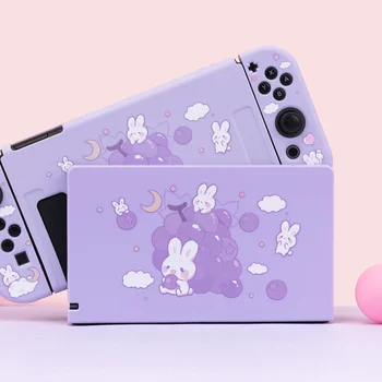 GeekShare Atveju Nintendo Jungiklis Įkrovimo Dokas Kawaii Rožinis Vynuogių Triušis Cute Kačių Dokas Padengti Ir Nintend Jungiklis Korpuso Kostiumas 2022