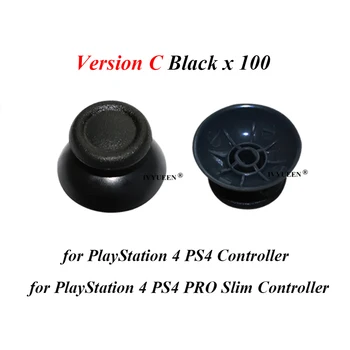 IVYUEEN 100 VNT Juoda Pilka Thumbsticks Bžūp Dualshock 4 PS4 DS4 Pro Plonas Analoginis Valdiklis Nykščio Stick Padengti PlayStation4