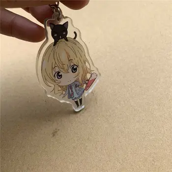 Jūsų Melas balandžio Miyazono Kaori Anime Akrilo Keychain Dirželis Kabinti 6cm Mielas