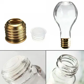 Kūrybos Plastiko Lemputės Formos Butelis Trumpas Mados Nepralaidžiose Išgerti Puodelio Vandens Butelį Pieno Sulčių Šalis Dekoro Buteliai