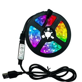 LED Šviesos Juostelės USB 2835 RGB Led Šviesos DC5V 1-5M Lanksti LED Lempos Juosta Kaspino TV Darbastalio Ekrano Miegamųjų Namo Diodų Apšvietimas