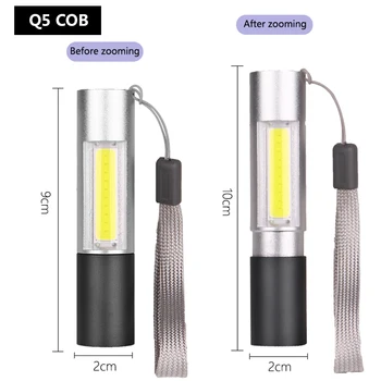 Litwod Q5 Mini LED Žibintuvėlis Penlight 1000LM atsparus Vandeniui Žibintuvėlis, 3 Režimai Zoomable Reguliuojamas Dėmesio Nešiojamų Žibintų Lemputės