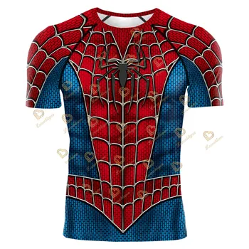 Naujas Komiksų Veikia T Shirts 3D Atspausdintas Superhero Trumpas Rankovės Kultūrizmo Vasaros Marškinėliai Suspaudimo Vyrų T-Shirt Viršūnes Tees