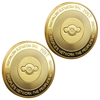 Tautų Tinklo HNT Cryptocurrency Fizinio Rinkti Aukso spalvos Proginę Monetą Kriptografijos Monetos