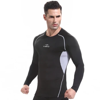 W2695 - fitneso Treniruotės vyrams trumpomis rankovėmis marškinėliai vyrams šilumos raumenų kultūrizmo dėvėti suspaudimo Elastinga Slim naudotis drabužiai